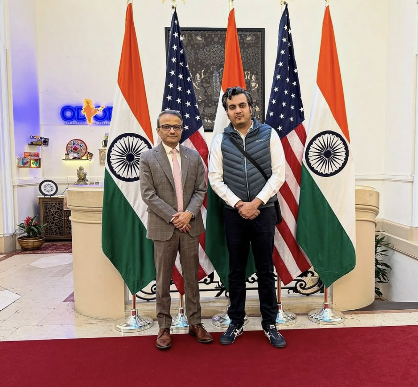 With Consul General of India in New York, Binaya Pradhan in Apr '26
