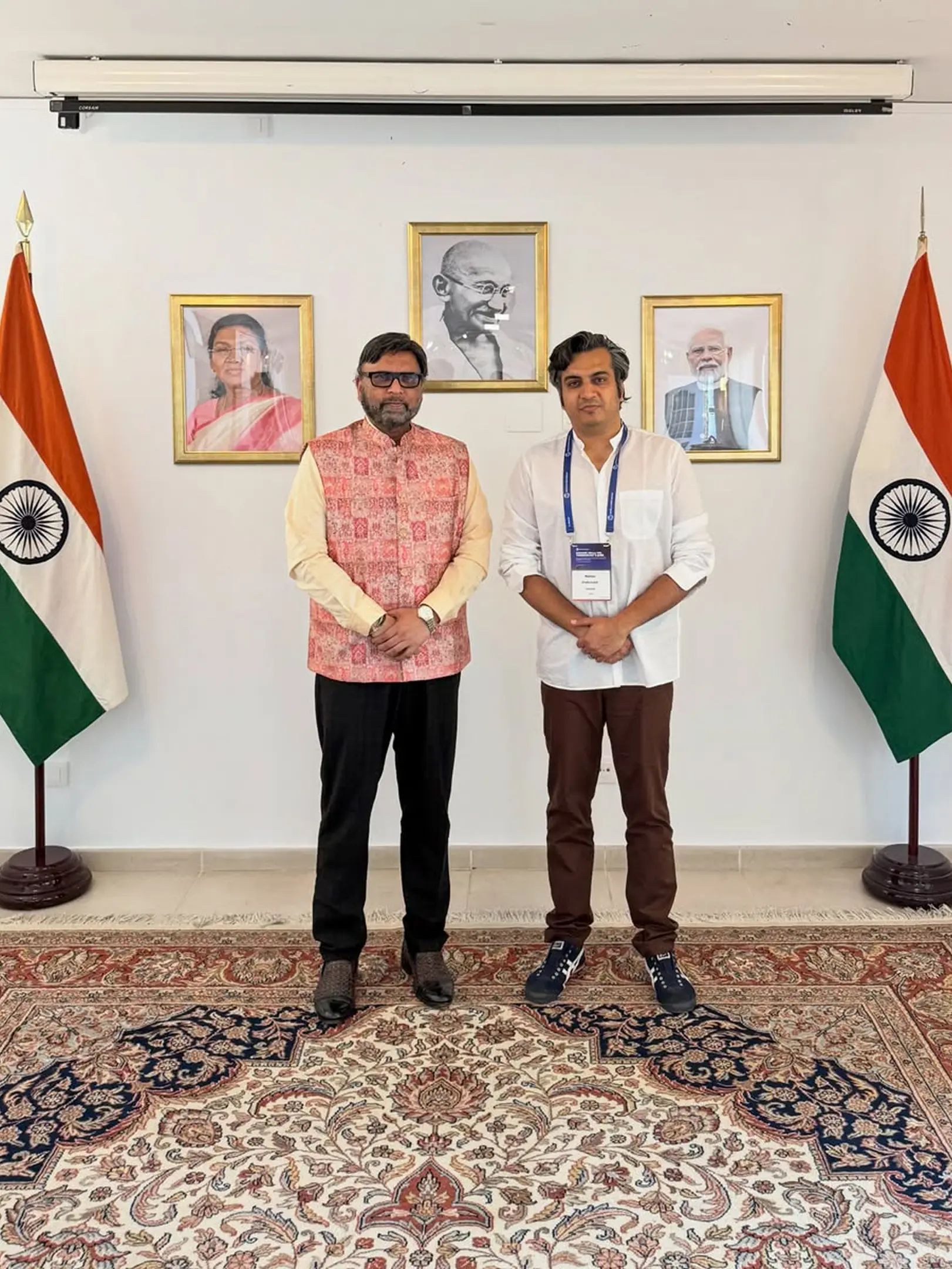 With Ambassador of India to Spain, Jayant Khobragade at Embassy of India, Madrid in Jun '26
